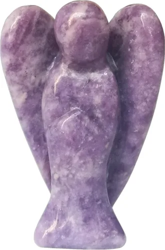 Vista 20 de Estatua de ángel guardián de oración de cristal curativo africano natural, 2 pulgadas, tallado en bolsillo, figuras de piedra de palma
