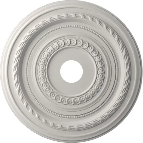 Vista 62 de Ekena Millwork CMP10CO Cole Medallón de techo de PVC termoformado (se adapta a toldos de hasta 4 1/4"), 10 "OD x 3 1/2" ID x 3/4" P