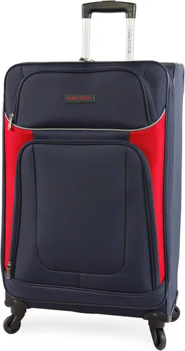 Vista 7 de NAUTICA Oceanview - Juego de maletas Softside de 5 piezas, azul marinorojo, marino, Oceanview - Juego de equipaje de 5 piezas