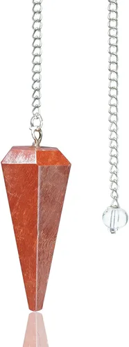 Vista 5 de Crocon Péndulo de cristal curativo de amatista para adivinación de radiestesia, 6 facetas puntiagudas, curación reiki, cuarzo, bruja, Wicca