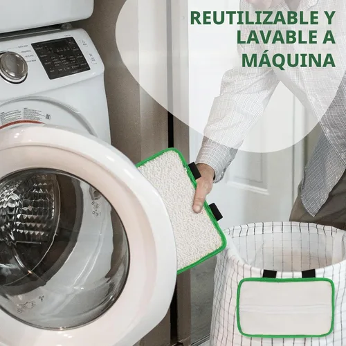 Vista 5 de Almohadillas de repuesto compatibles con limpiador de pisos de madera dura Shark Sonic Duo (paquete de 3)
