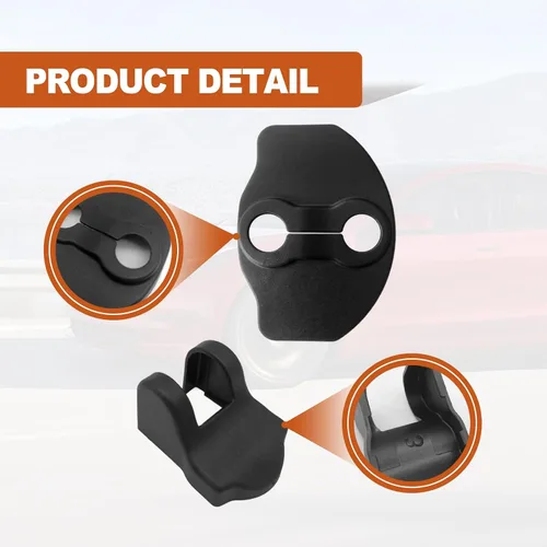 Vista 6 de Cubierta protectora para cerradura de puerta, compatible con Tesla Modelo 3 Modelo Y 2016-2023, accesorios protectores de cerraduras, cubiertas