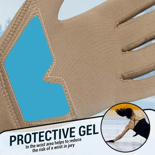 Vista 6 de Kami-So Figure Skating Gloves for Competition & Practice Skate Training Gloves with Gel Wrist Support & Protective Padding Thermal Skating