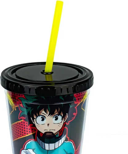 Vista 2 de Everenty Taza de plástico My Hero Academia Mercancía de anime y manga con licencia 16 onzas de plástico sin BPA Perfecto para el hogar