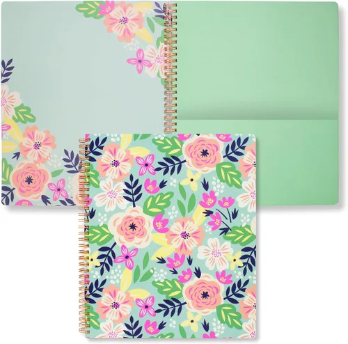 Vista 23 de Steel Mill & Co - Lindo cuaderno de espiral grande con rayas universitarias, 11 x 9.5 pulgadas con tapa dura duradera y 160 páginas forradas, puntos