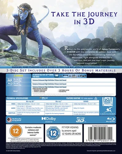 Vista 5 de Avatar The Way of Water 3D Avatar 3D - Avatar 3D Blu-ray Collection