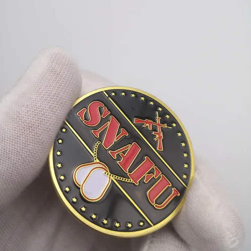 Vista 5 de Toma de decisiones Moneda Flipping Coin FUBAR Snafu Challenge (dorado)