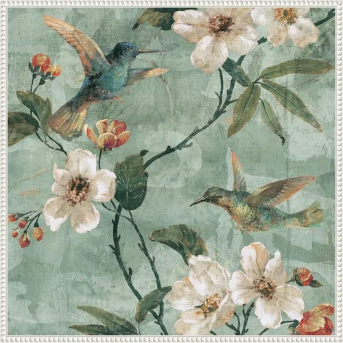 Vista 10 de Amanti Art Lienzo enmarcado para pared, 16 x 16 pulgadas, diseño floral de pájaros de una pluma II por Renee Campbell, lienzo enmarcado para pared