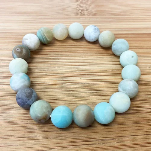 Vista 47 de Gem Avenue Handmade Round Bead Stretch Bracelet Unisex Natural Stone Beaded Jewelry for Men & Women, Elastic Wristband for Daily Wear