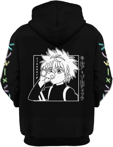 Vista 2 de NPVNW Sudadera de manga larga con capucha para hombre y mujer, de anime japonés