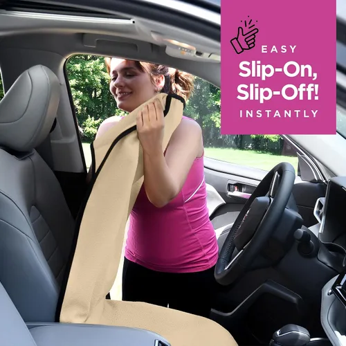 Vista 4 de lebogner Funda impermeable para asiento de automóvil que suda para después del gimnasio, correr, nadar, playa y senderismo, ajuste universal
