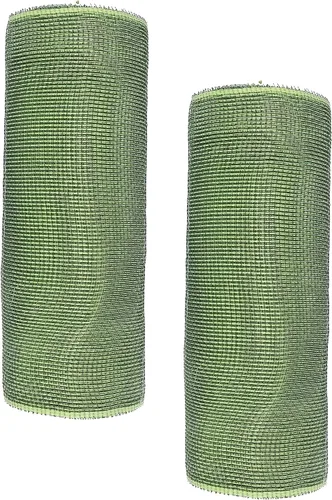 Vista 66 de YYCRAFT Paquete de 2 cintas de malla de polímero metálico de 6 pulgadas (total 20 yardas, verde manzana)