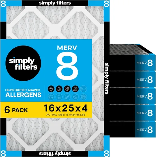 Vista 10 de Simply - Filtro de aire de 8x24x1, MERV 8, paquete de 6, para caldera/aire acondicionado de casa y HVAC (Tamaño real: 19.7 cm x 60.3 cm x 1.9 cm)