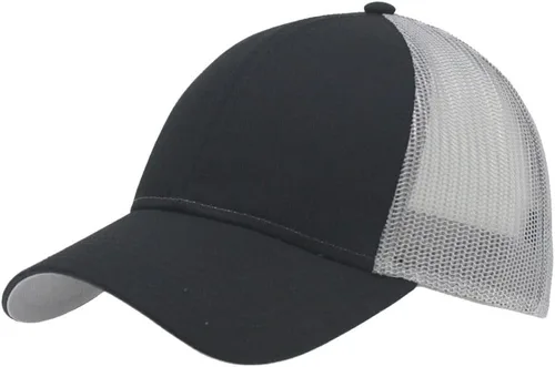 Vista 18 de The Vintage Year Gorra de béisbol ajustable de los deportes del camionero de la malla estructurada del algodón liso Negro
