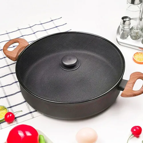 Vista 6 de Luxshiny Pantalla de salpicaduras de acero inoxidable para sartén de malla de 11.4 in, cubierta de tapa de olla de cocina, protector contra