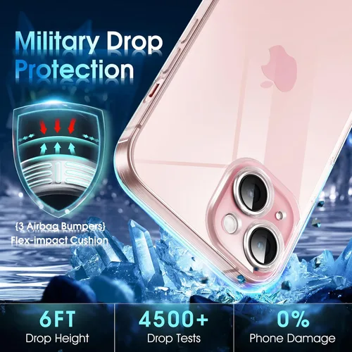 Vista 319 de Supdeal Funda cristalina transparente para iPhone 11, [No se amarillea] [Protección de la cámara] [Probado contra caídas de grado militar] Funda