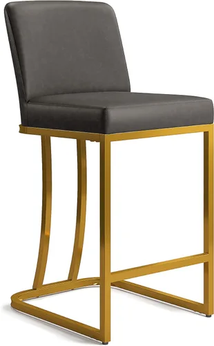 Vista 9 de ALPHA HOME Taburetes de mostrador con respaldos, taburetes de bar de 24 pulgadas para isla de cocina, silla de bar tapizada de piel sintética