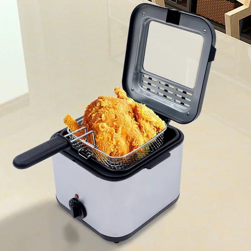 Vista 9 de Freidora de 2.5 L con cesta extraíble, freidora de capacidad de aceite, temperatura ajustable, cesta extraíble, tapa con ventana de visualización