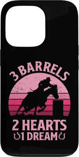 Vista 10 de iPhone 16 3 Barrels 2 Hearts 1 Dream Barrel Racer Barrel Racing Rodeo Case