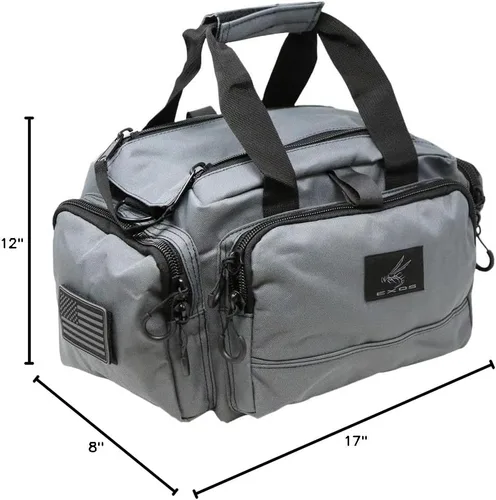 Vista 8 de Exos Tactical Range Bag - Medium Size Range Bag for Shooting - Gun Case for Handguns, Ammo Storage, Tactical Backpack, Molle Webbing, Free Subdued