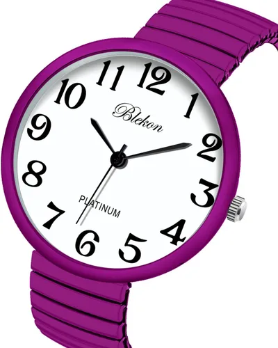 Vista 4 de Blekon Colecciones Nuevo reloj de moda PC21J con banda elástica de cara súper grande movimiento japonés PC21J