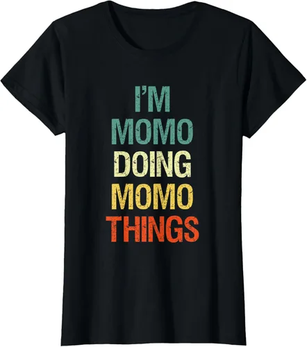 Vista 46 de I'M Momo Doing Momo Things - Camiseta de regalo con nombre personalizado, Negro, S