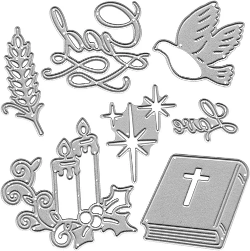 Vista 5 de Troqueles de corte de pastores de metal, troqueles para el día del padre, animales, Navidad, hombre y mujer, plantillas en relieve, molde