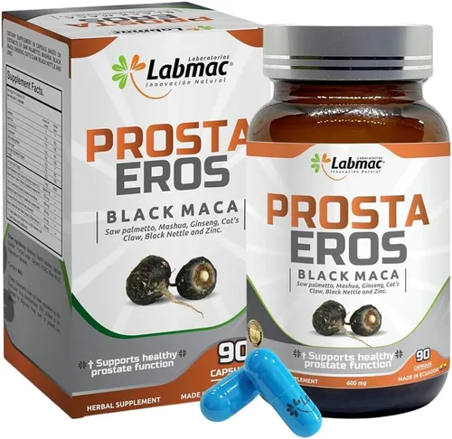 Vista 10 de ProstaEros- Suplemento de apoyo para la próstata - 7 ingredientes naturales- Maca negra, palma enana americana, mashua, garra de gato, jengibre