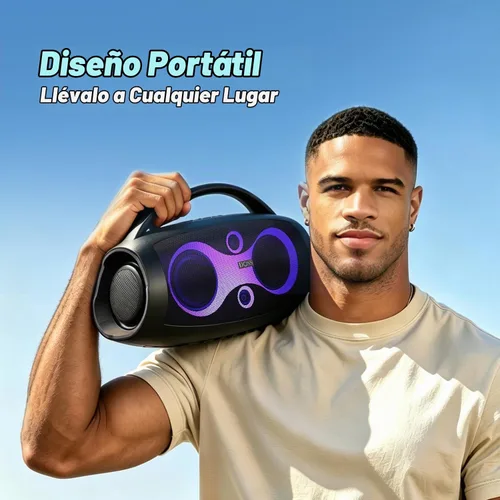 Vista 5 de DOSS Extreme Boom Pro D200 - Altavoz Bluetooth portátil, color negro
