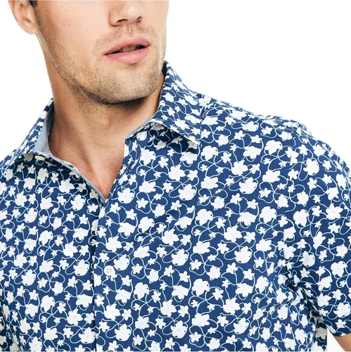 Vista 3 de Nautica Navtech Trim Fit - Camisa de manga corta estampada para hombre
