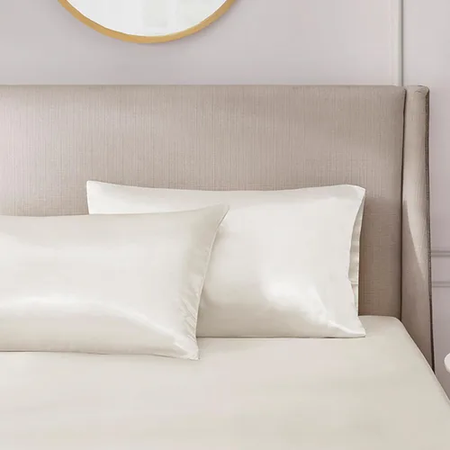 Vista 232 de Madison Park Essentials - Juego de sábanas de satén de lujo y sedoso con brillo natural, bolsillo elástico de 14 pulgadas para colchones de hasta 16