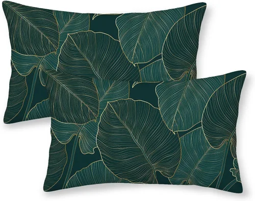 Vista 29 de AEIOAE Fundas de Almohada Costeras de 16 x 16 Pulgadas Juego de 2, Fundas Decorativas de Lino con Estampado de Peces Azules de Playa Oceánica
