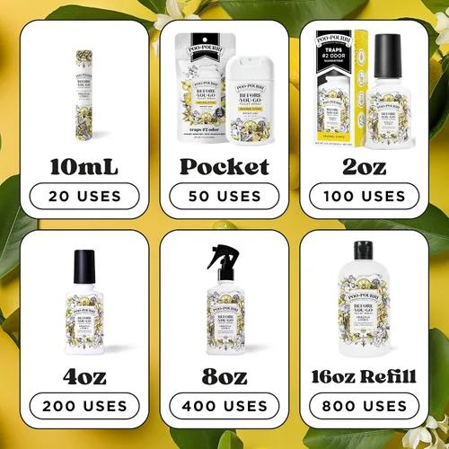 Vista 10 de Poo-Pourri Before-You-Go - Aerosol para inodoro, cítricos originales, 2