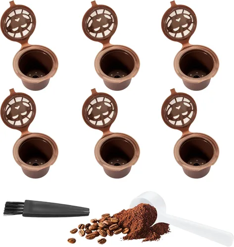 Vista 9 de Cápsulas de café reutilizables recargables para tazas Nespresso OriginalLine Rugam Food Grade Coffee Pods Refillable Espresso Capsules Filter Cup