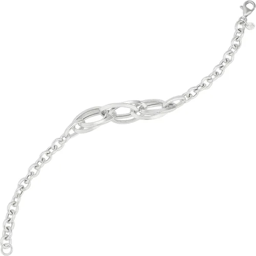 Vista 4 de Silpada Pulsera de eslabones con cadena de reacción en plata de ley, 7.5 pulgadas, no conocido