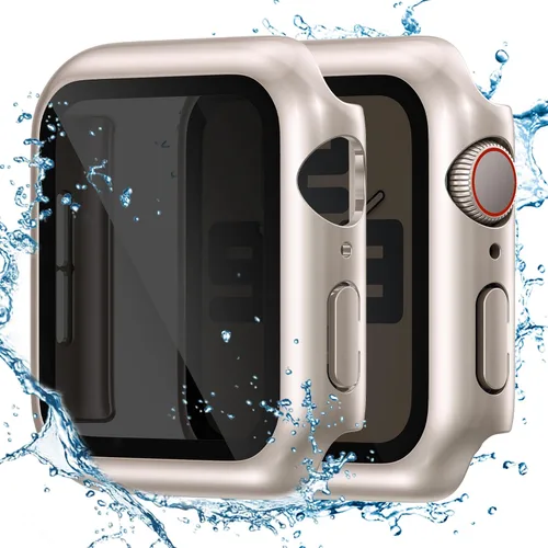Vista 15 de Tensea - Funda protectora de pantalla para Apple Watch de 1.732 in SE 3/2nd/SE/Series 6/5/4 Waterproof iWatch Protective Face Cover -Tempered
