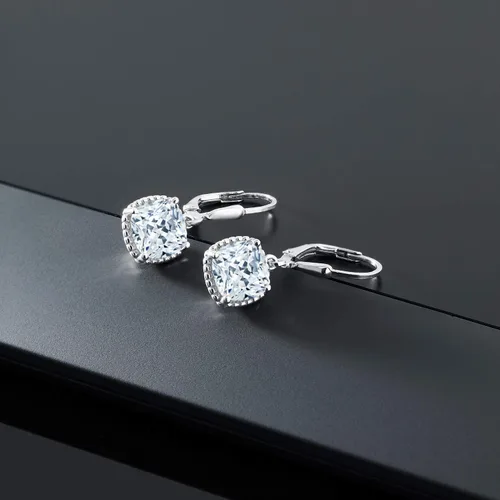 Vista 36 de Gem Stone King Aretes colgantes de plata de ley 925 de 0.315 pulgadas para mujer