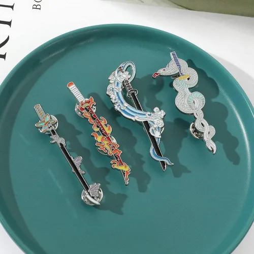 Vista 3 de Llavero con espada respiratoria de demonio Anime Slayer Kimetsu noyaiba Personajes Llavero llavero Cosplay accesorios regalos para fans M