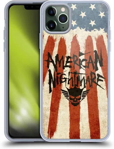 Vista 54 de Head Case Designs Funda de gel suave con licencia oficial de la WWE American Nightmare Flag Cody Rhodes Graphics compatible con Apple iPhone 7