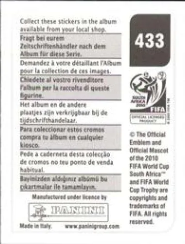 Vista 2 de 2010 Panini FIFA World Cup Stickers #433 Paulo da Silva Paraguay Official Soccer Album Sticker (2 inch X 1.5 Inch) in Raw Condition (NM or Better)
