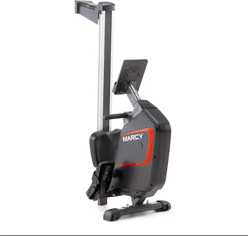 Vista 4 de Marcy Máquina de remo de resistencia magnética ajustable compacta de 8 niveles con ruedas de transporte