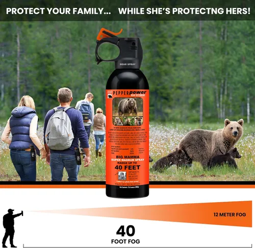 Vista 4 de UDAP 18CP Super Magnum Bear Spray, Multi, 13.4oz