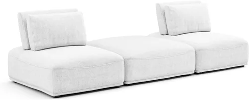 Vista 40 de Furniture of America Tatiana Modern Boucle - Sofá modular de 2 plazas con respaldo ajustable para sala de estar, oficina, combinación libre Boucle