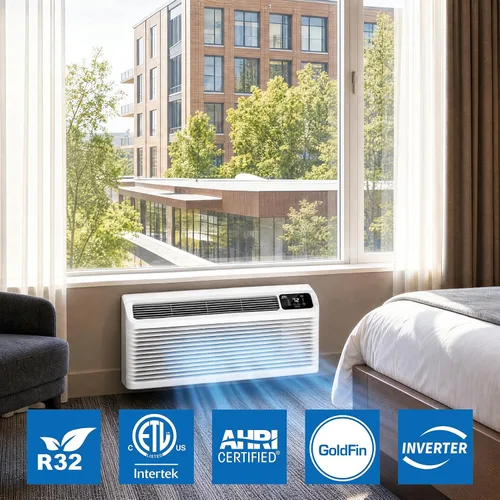 Vista 2 de Cooper & Hunter PTAC de 9,000 BTU con inversor, refrigeración y calefacción