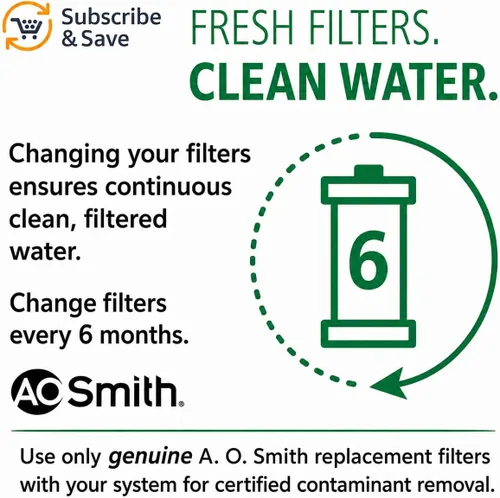 Vista 9 de AO Smith AO-WH-PREV-R2 - Cartucho de repuesto para filtro de agua de sedimentos de 5 micrones, 2.5 x 10 pulgadas, paquete de 2, para sistemas