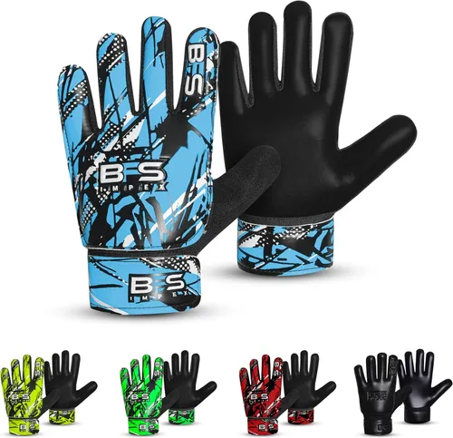 Vista 9 de Guantes de portero de fútbol para niños, guantes de portero de fútbol juvenil para niños, jóvenes y niños con palma de látex antideslizante fuerte