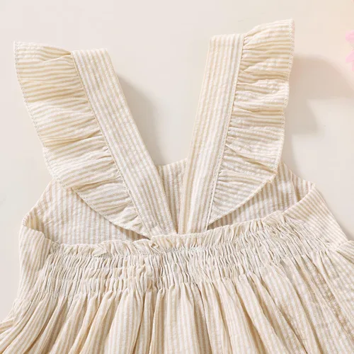 Vista 5 de Vestido de princesa sin mangas con diseño de arco iris para niñas pequeñas vestido de playa con mariposas