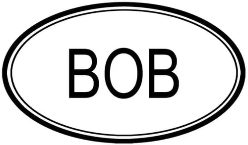 Vista 3 de CafePress Etiqueta engomada ovalada del parachoques del coche de Bob Oval