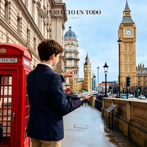 Vista 4 de Big Ben - Juego de microbloques de torre de reloj para adultos, 4112 piezas