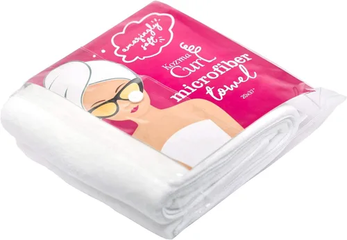 Vista 3 de Toalla de microfibra grande 20 x 37 pulgadas Toalla de microfibra antiencrespamiento para cabello rizado Turbante absorbente súper suave